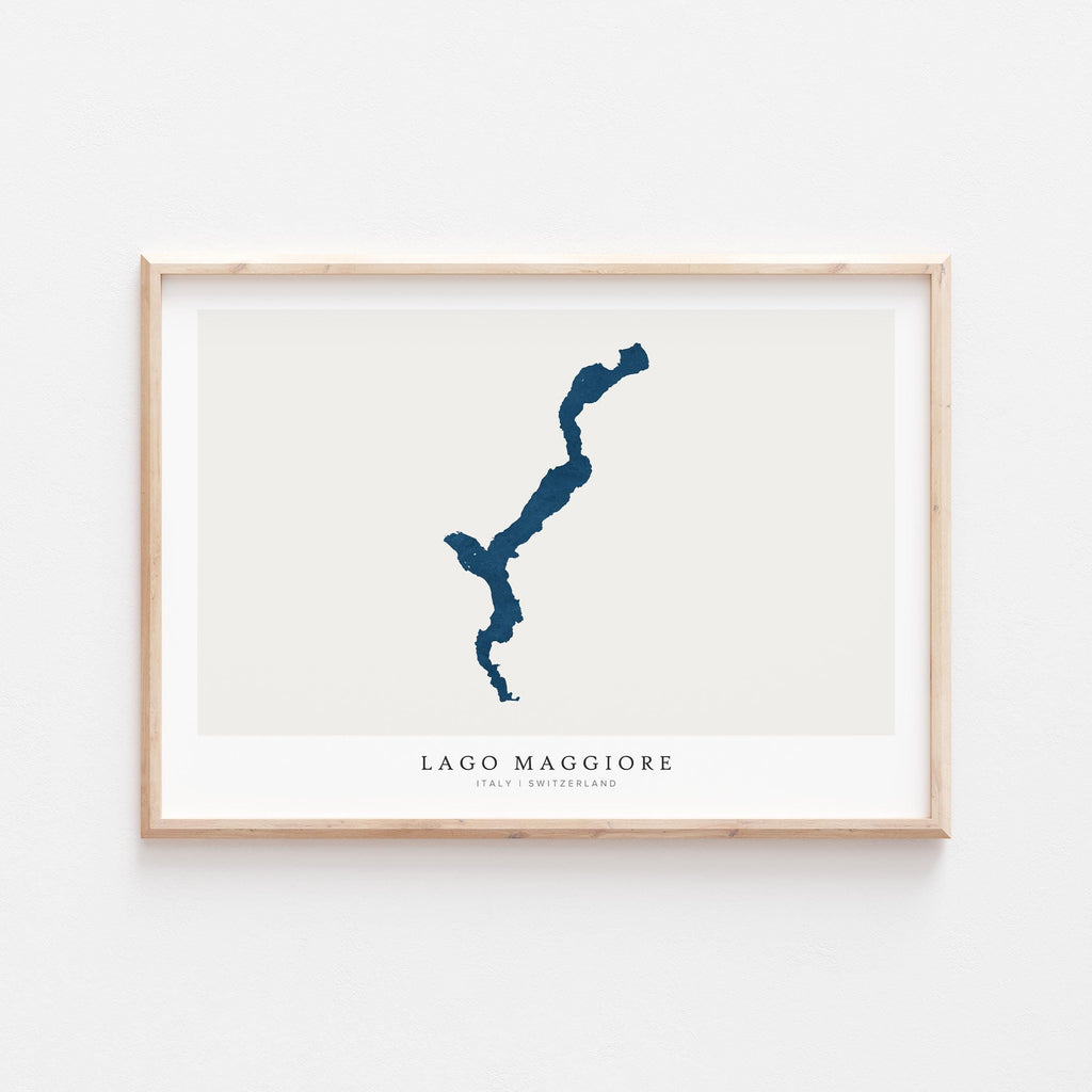 lago maggiore italy map poster – minimalist lake wall art - image 2