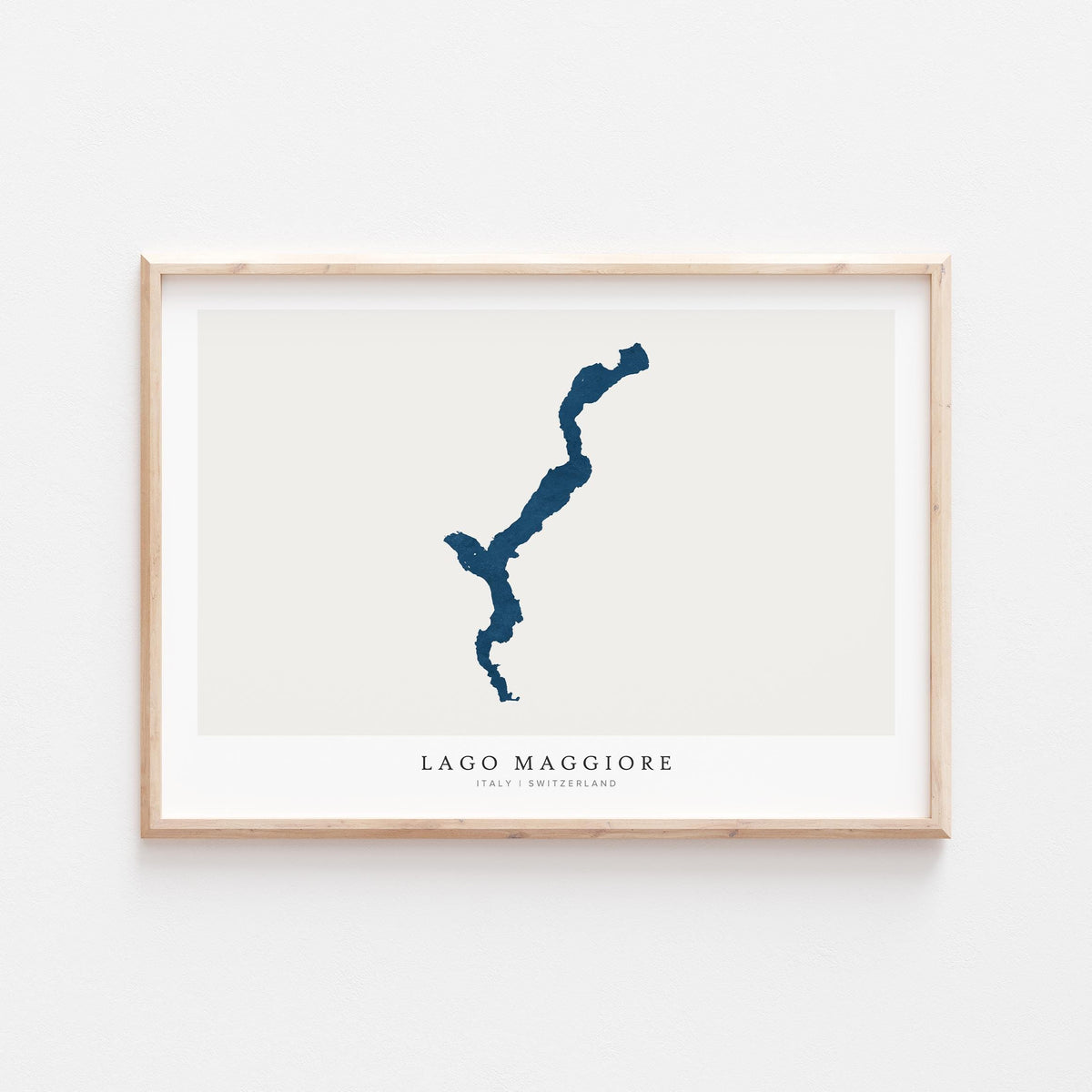 lago maggiore italy map poster – minimalist lake wall art - image 2