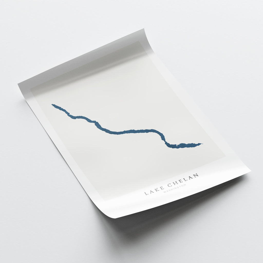 lake chelan washington map poster – minimalist lake wall art - image 6