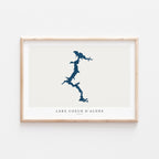 lake coeur d'alene idaho map poster – minimalist lake wall art - image 2