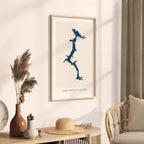 lake coeur d'alene idaho map poster – minimalist lake wall art - image 3