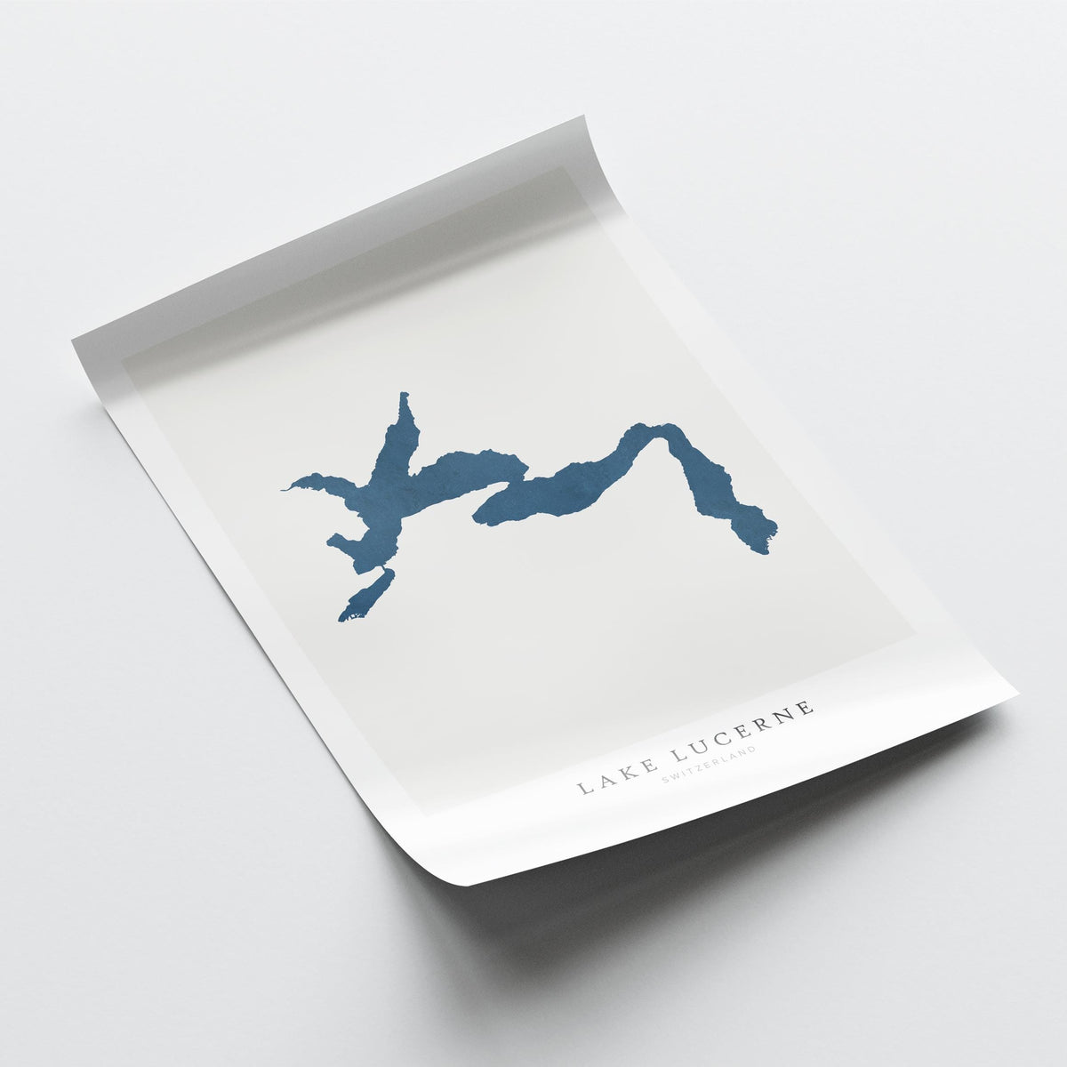 lake lucerne switzerland map poster – minimalist lake wall art - image 6