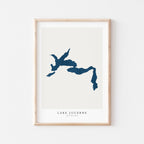 lake lucerne switzerland map poster – minimalist lake wall art - image 2