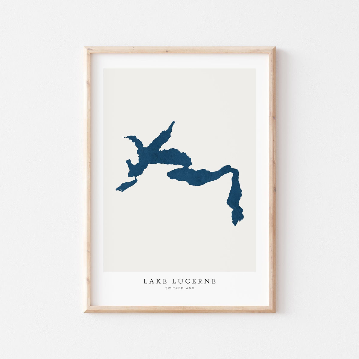 lake lucerne switzerland map poster – minimalist lake wall art - image 2