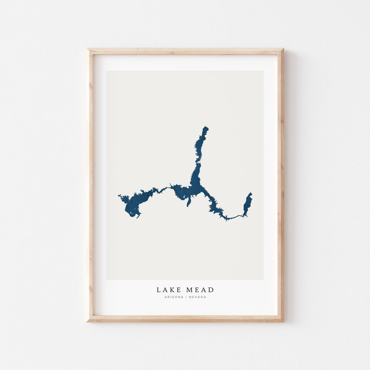 lake mead arizona map poster – minimalist lake wall art - image 2