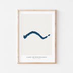 lake minnewanka alberta map poster – minimalist lake wall art - image 2