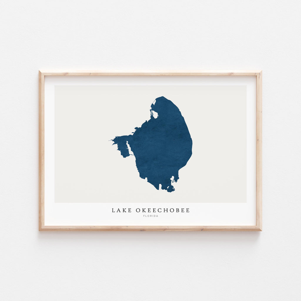 lake okeechobee florida map poster – minimalist lake wall art - image 2