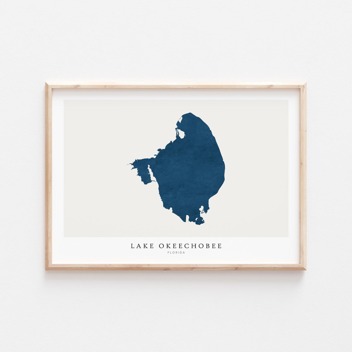 lake okeechobee florida map poster – minimalist lake wall art - image 2