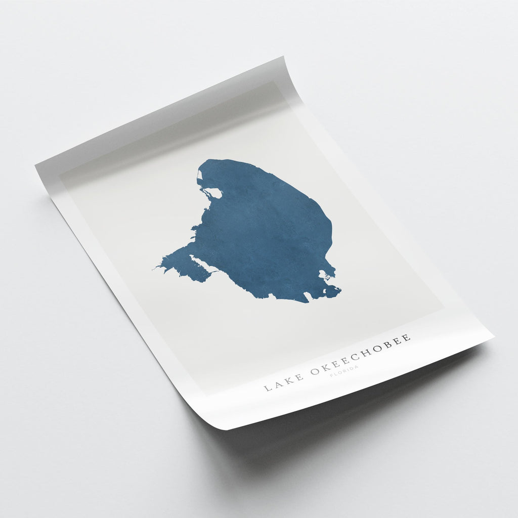 lake okeechobee florida map poster – minimalist lake wall art - image 6
