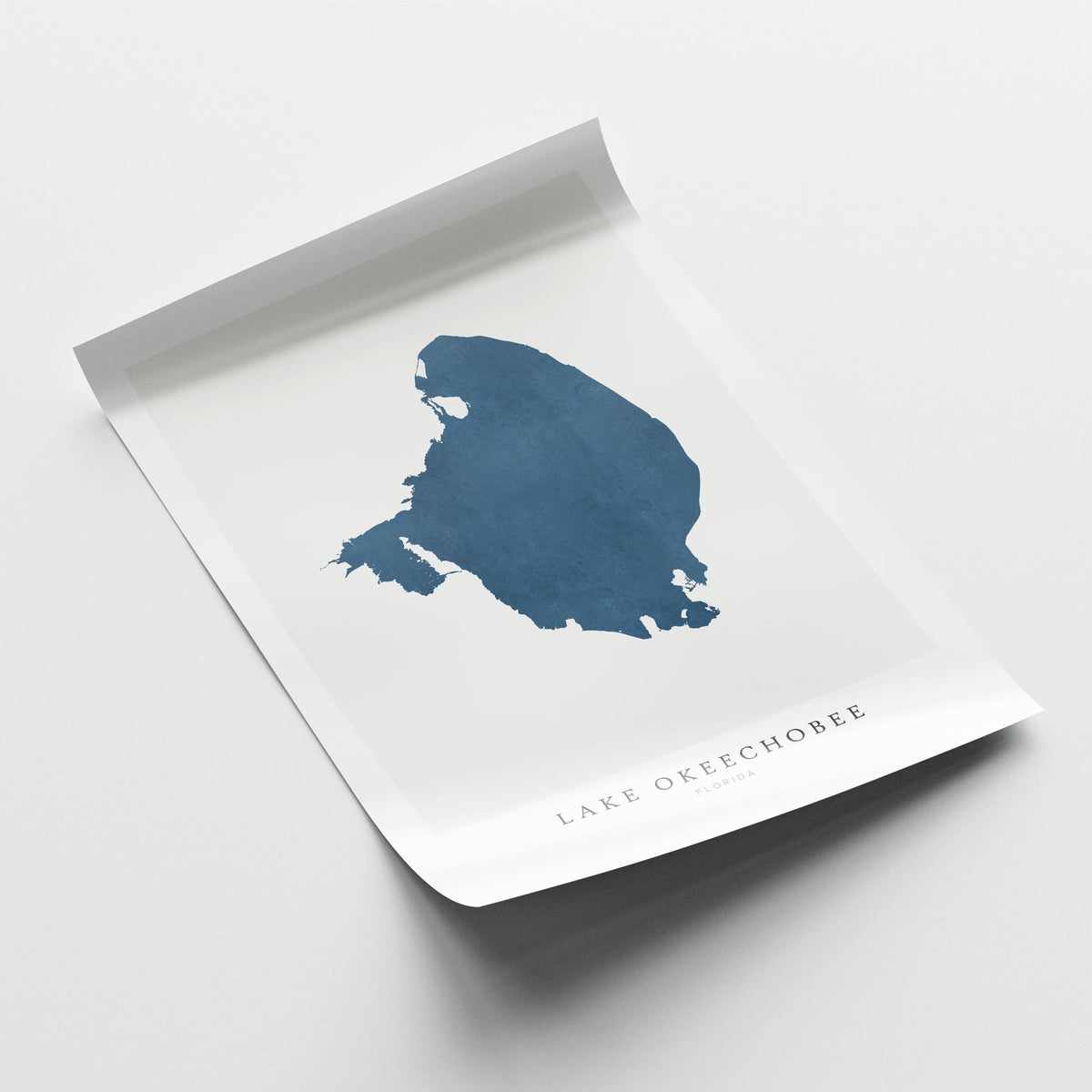 lake okeechobee florida map poster – minimalist lake wall art - image 6