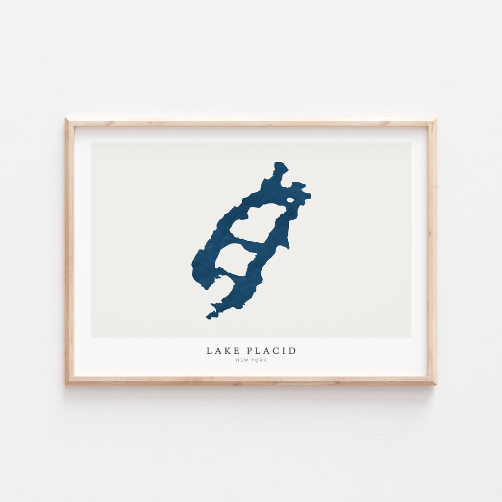 lake placid new york map poster – minimalist lake wall art - image 2