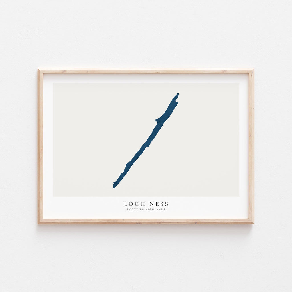 loch ness united kingdom map poster – minimalist lake wall art - image 2