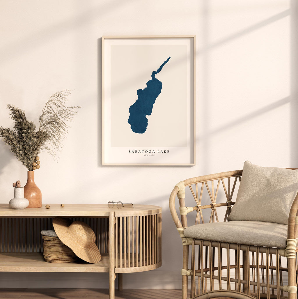 saratoga lake new york map poster – minimalist lake wall art - image 5