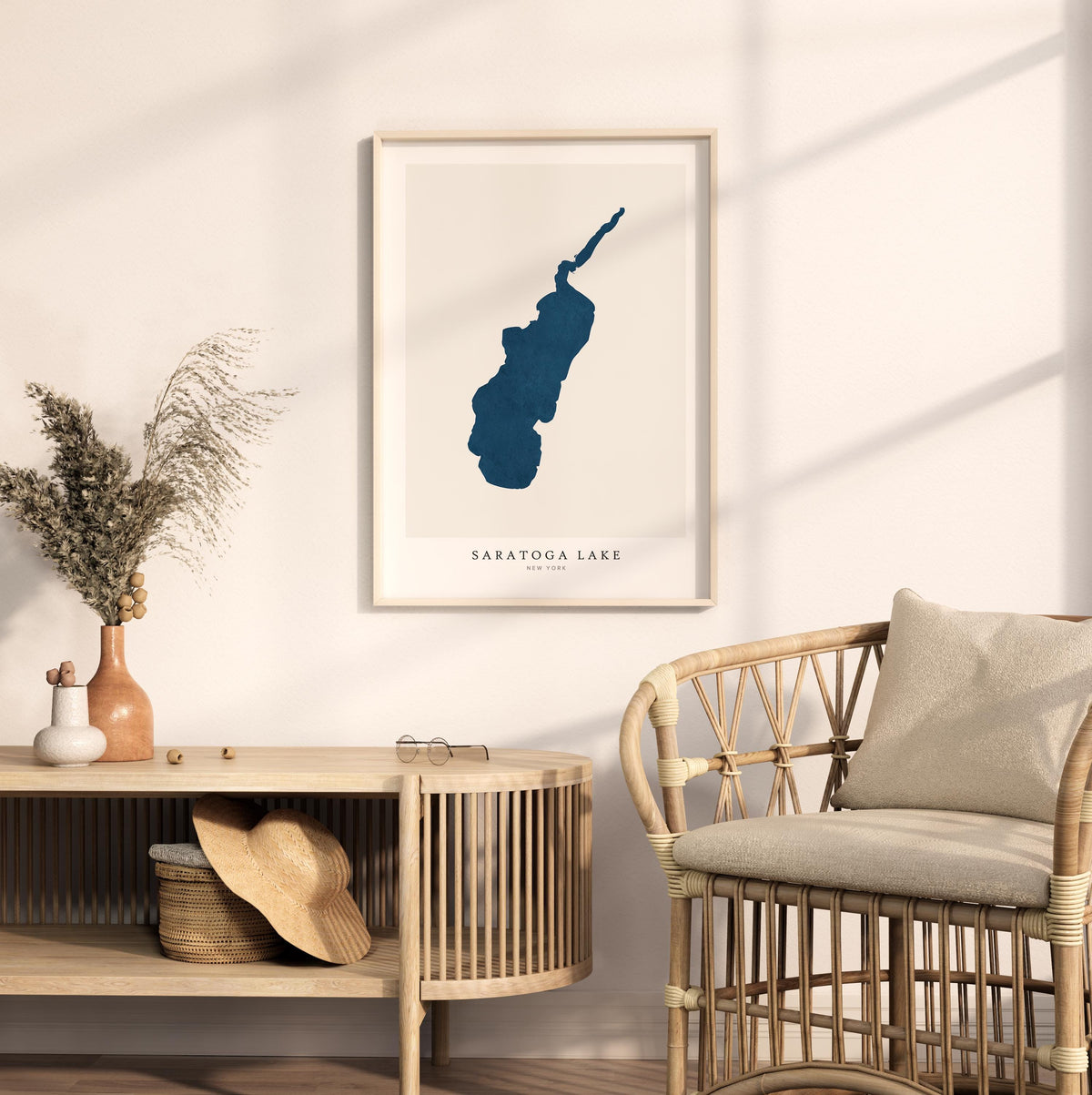 saratoga lake new york map poster – minimalist lake wall art - image 5