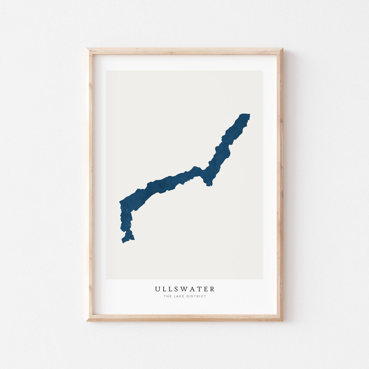 ullswater united kingdom map poster – minimalist lake wall art - image 1