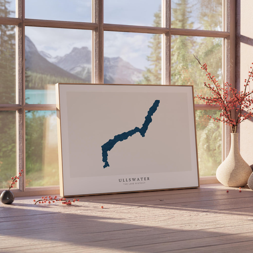 ullswater united kingdom map poster – minimalist lake wall art - image 4
