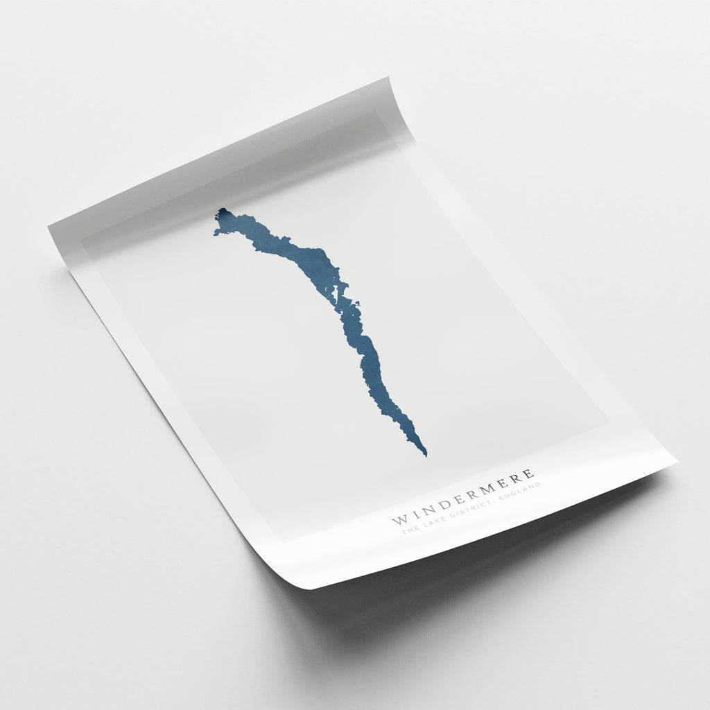 windermere united kingdom map poster – minimalist lake wall art - image 6