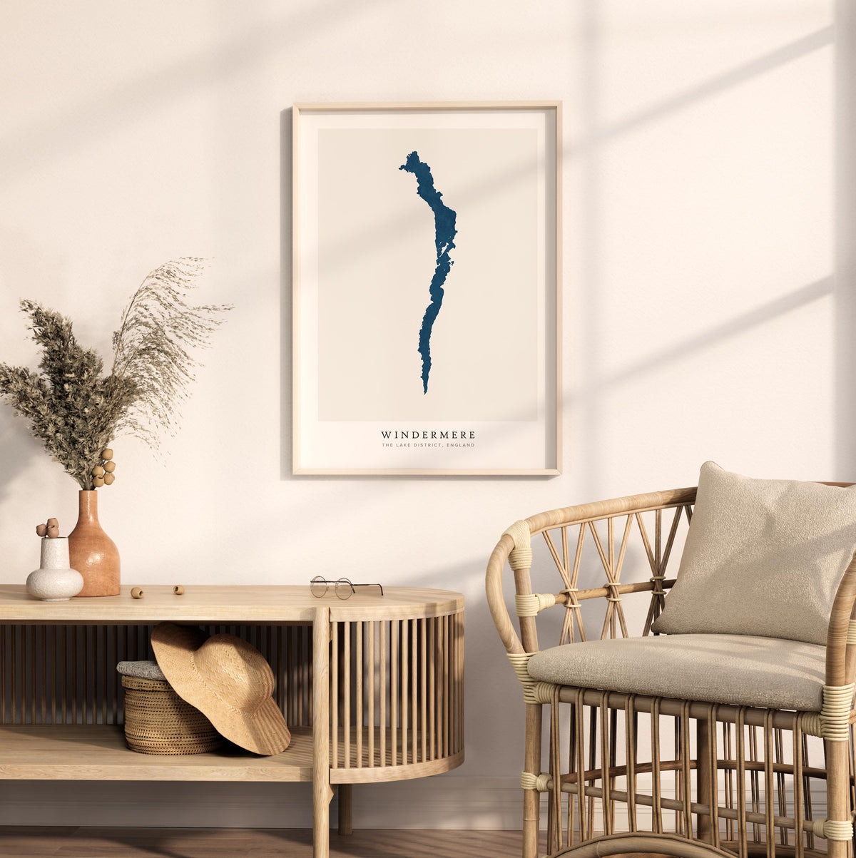 windermere united kingdom map poster – minimalist lake wall art - image 5