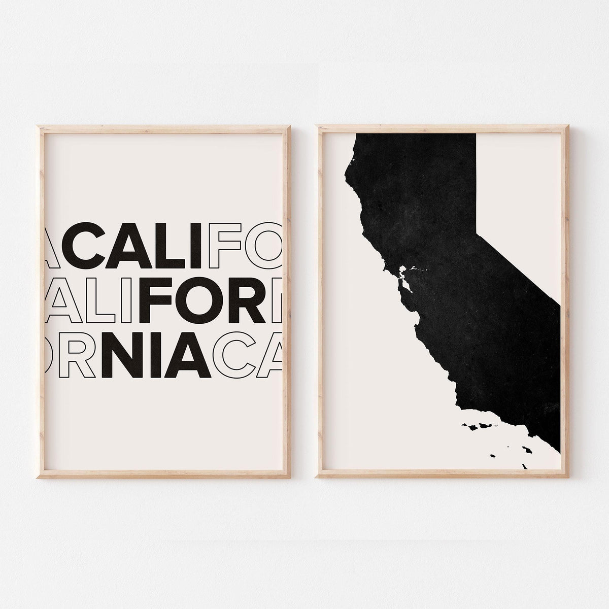 california map and typography wall art set - image 3
