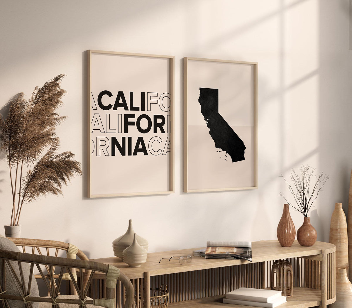 california map and typography wall art set - image 2