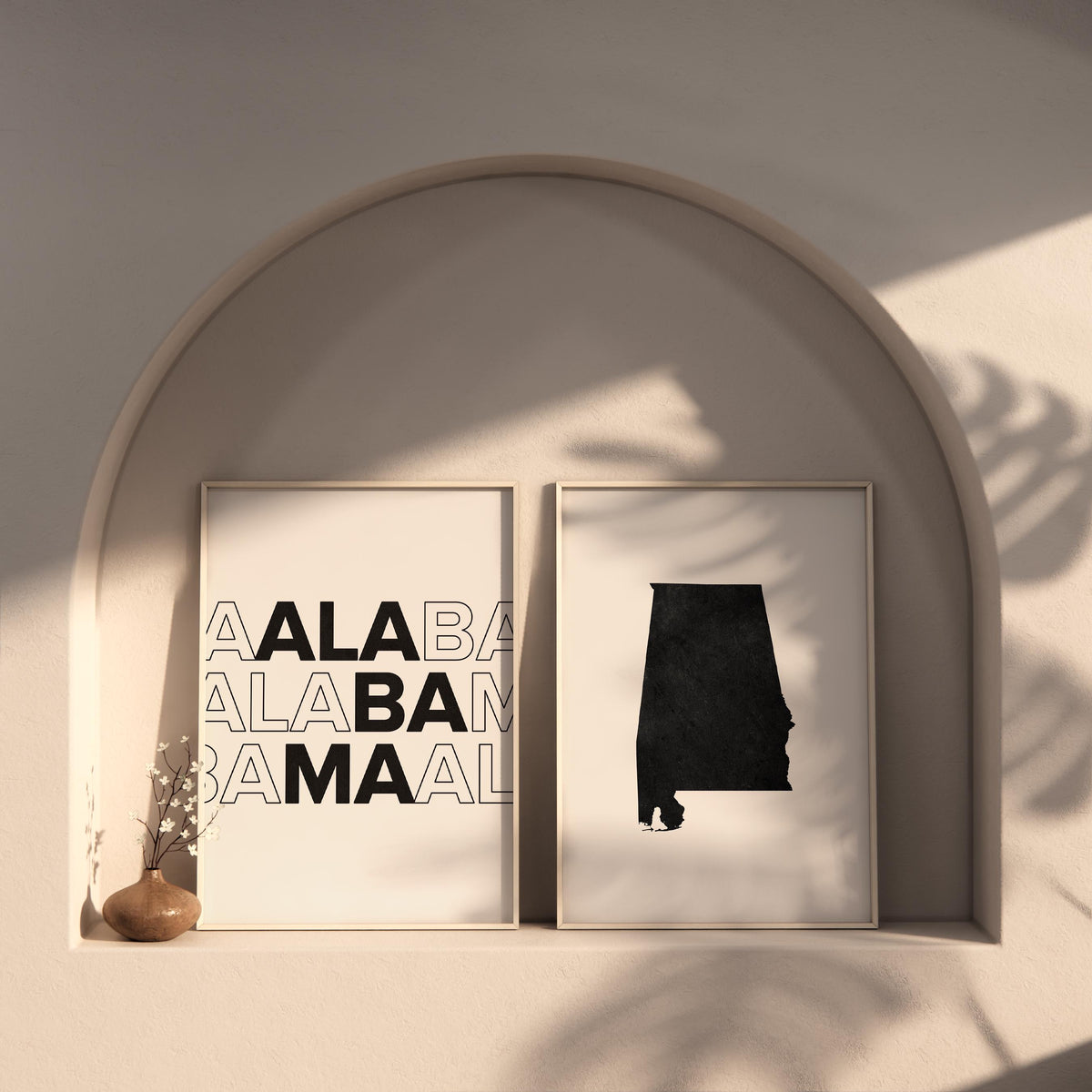 alabama map and typography wall art set - image 6