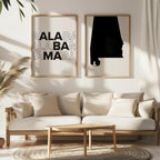 alabama map and typography wall art set - image 4