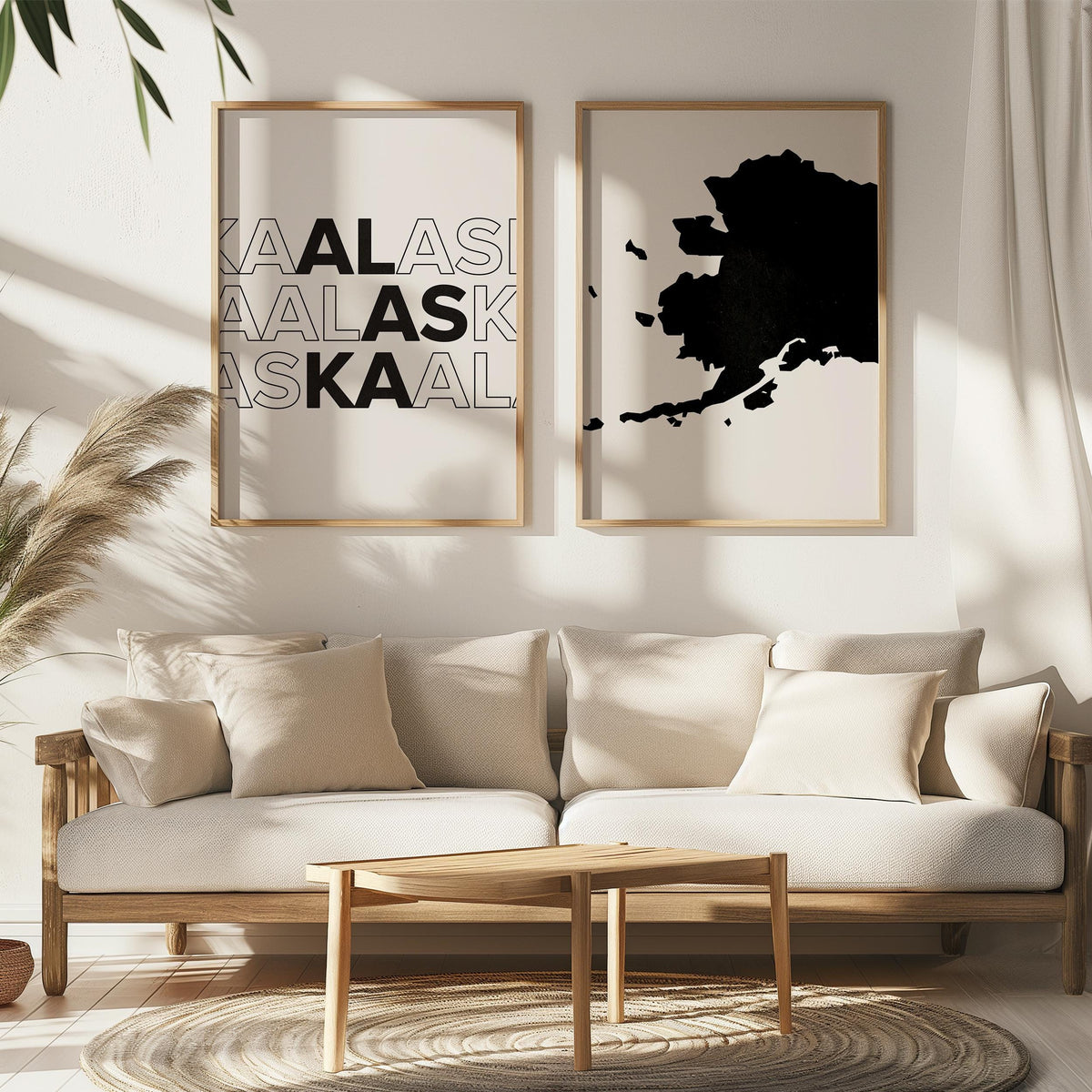 alaska map and typography wall art set - image 4