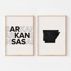 arkansas map and typography wall art set - image 5