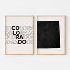 colorado map and typography wall art set - image 3