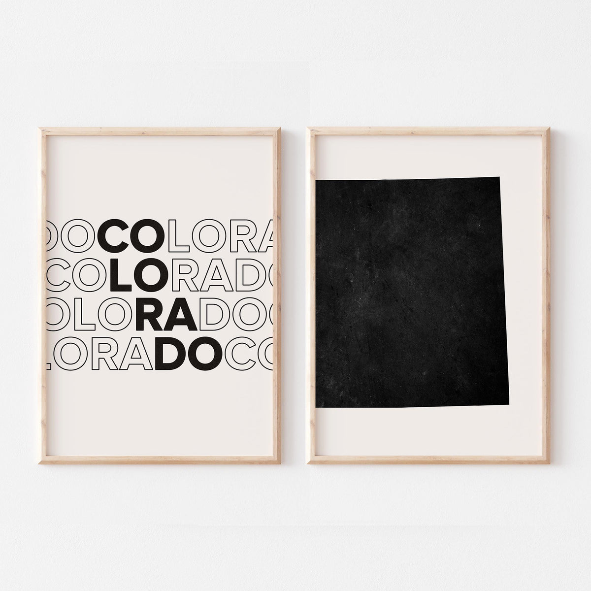 colorado map and typography wall art set - image 3