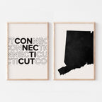 connecticut map and typography wall art set - image 5