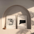 connecticut map and typography wall art set - image 4
