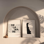 delaware map and typography wall art set - image 6