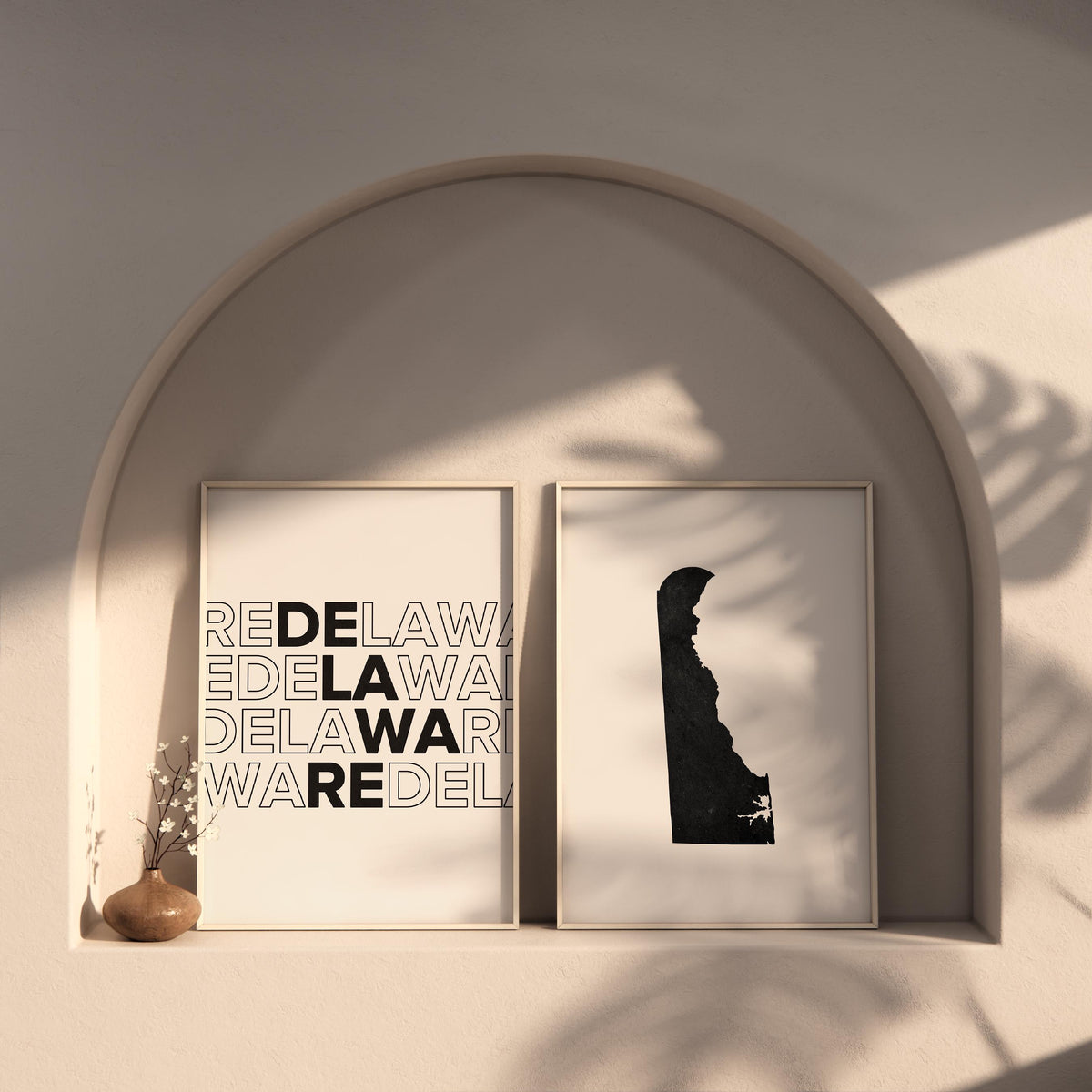 delaware map and typography wall art set - image 6