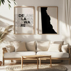 delaware map and typography wall art set - image 4