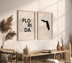 florida map and typography wall art set - image 2