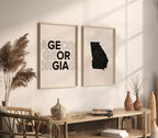 georgia map and typography wall art set - image 2