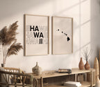 hawaii map and typography wall art set - image 2