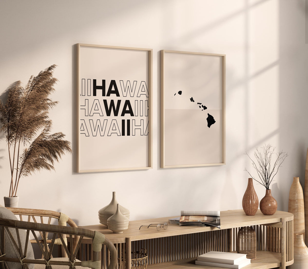 hawaii map and typography wall art set - image 2