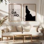 idaho map and typography wall art set - image 4