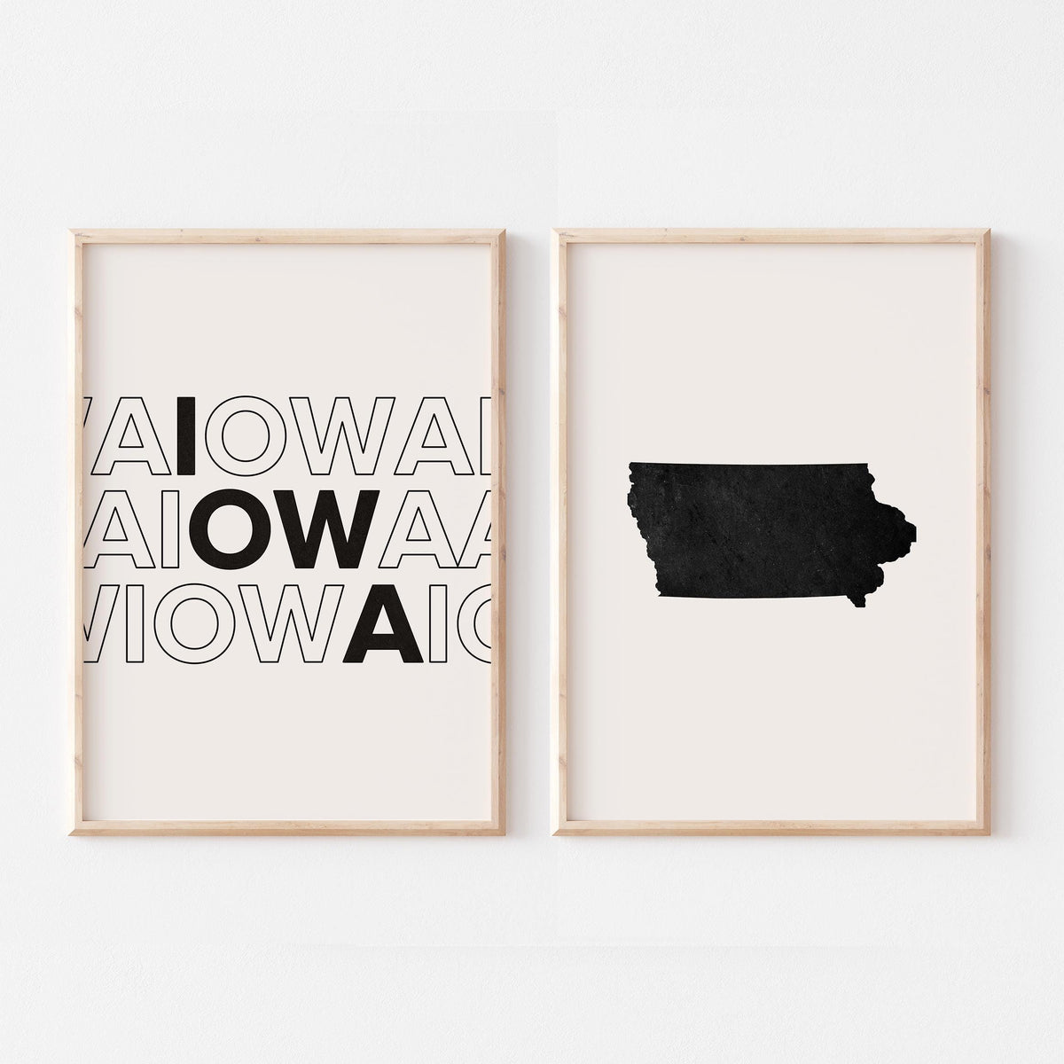 iowa map and typography wall art set - image 5