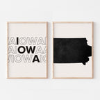 iowa map and typography wall art set - image 3