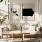 iowa map and typography wall art set - image 4