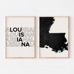 louisiana map and typography wall art set - image 3