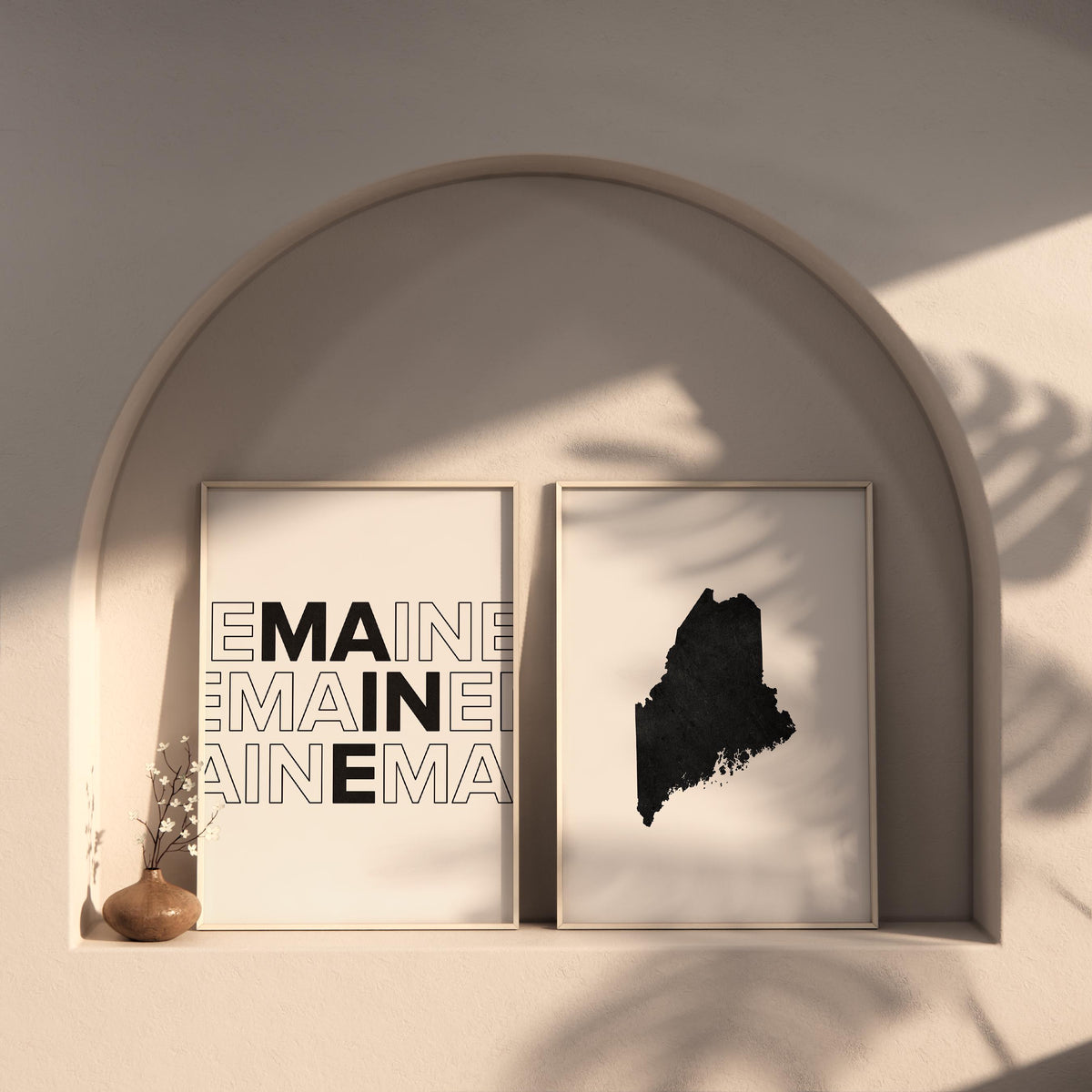 maine map and typography wall art set - image 6