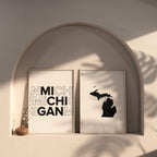 michigan map and typography wall art set - image 6
