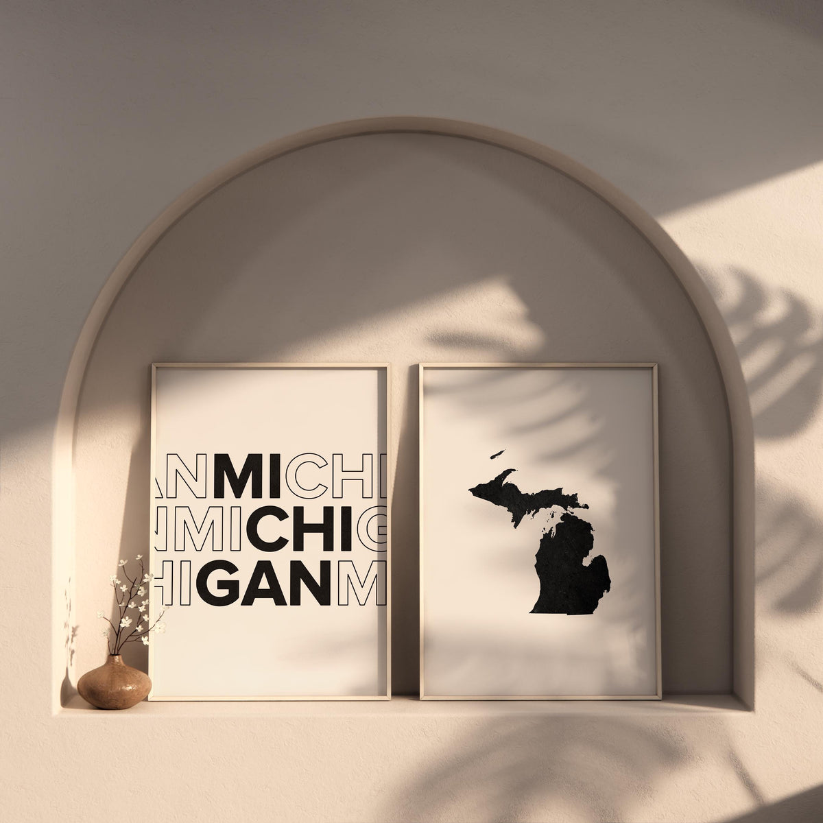 michigan map and typography wall art set - image 6
