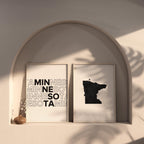 minnesota map and typography wall art set - image 6