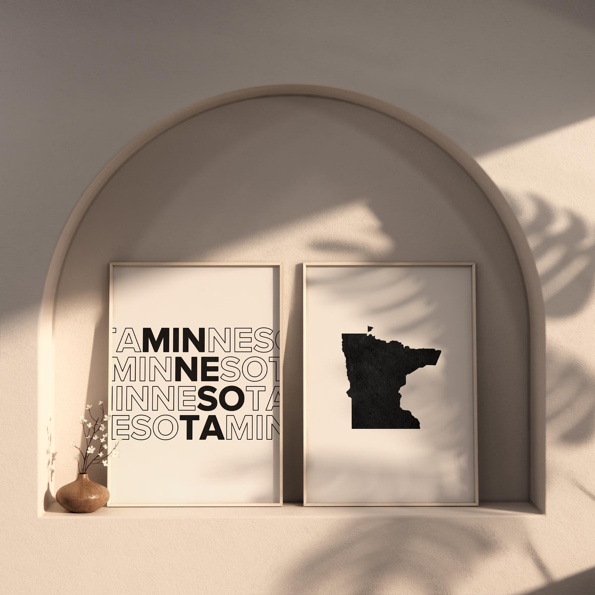 minnesota map and typography wall art set - image 6
