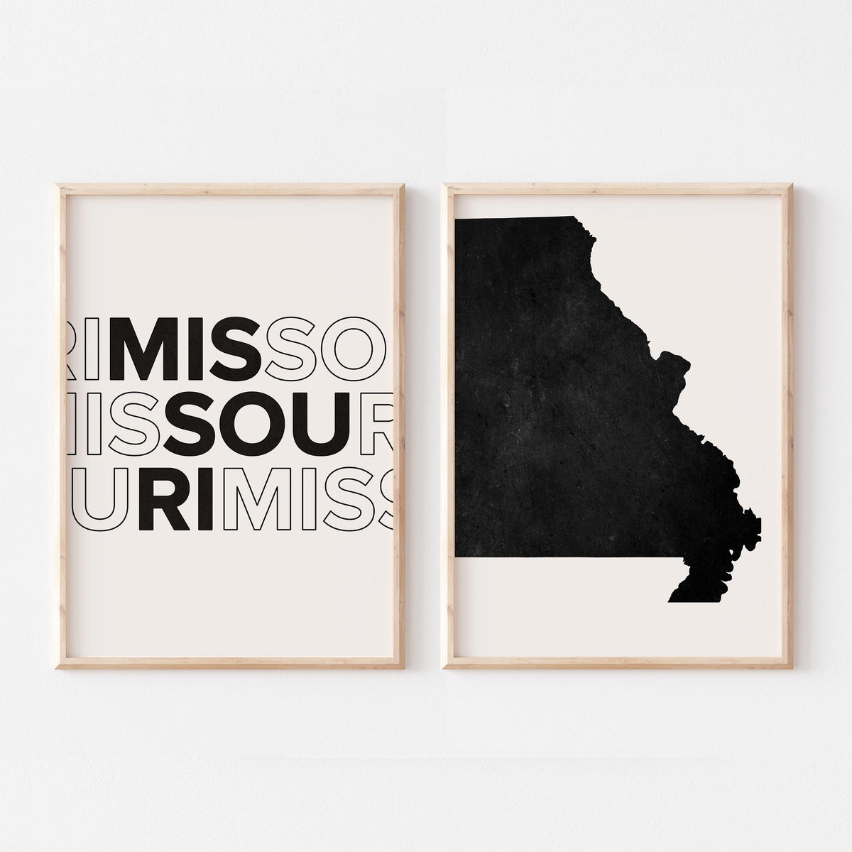 missouri map and typography wall art set - image 3